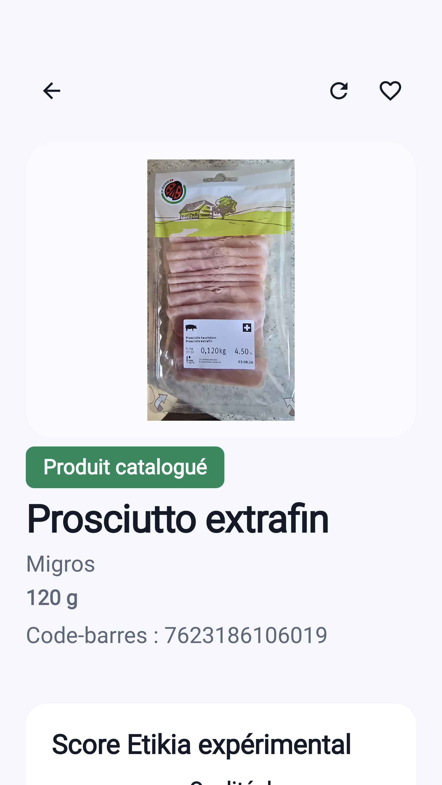 Fiche produit Etikia